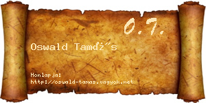 Oswald Tamás névjegykártya